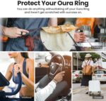 Silicone Ring Cover Compatible with Oura Ring 4/Oura Ring Gen3/Samsung Galaxy Ring, S&M Size Elastic Case for Oura Ring, Anti-Scratch&Flexible for Men Women (Black&Black, S(6/7/8/9/10)) - Image 7