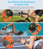 22mm Rubber Sport Replacement Strap Compatible with Garmin Instinct 3 Solar 45mm/Instinct 3 Amoled 45mm, Waterproof Watch Band Breathable Lightweight Strap Wristband - Image 6