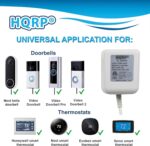HQRP C Wire Adapter 24V AC Transformer Compatible with Ecobee Nest Honeywell Emerson Ecobee4 Smart WiFi Thermostat, 25ft Cable, White, ETL Listed - Image 5