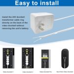 24V 500mA Doorbell Power Adapter - 26.2ft Long C Wire Power Supply, Doorbell Transformer Fits Ring, Nest Hello, Wyze, Eufy Video Doorbells and Ecobee,Sensi,Nest,Honeywell Thermostat(White) - Image 7