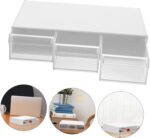 Uonlytech Desk Organizer with Stackable Drawers Plastic Desktop Storage Box for Office Supplies Easy to Clean Space Saving Design Neat Classification for Tidy Workspaces - Image 5