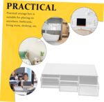 Uonlytech Desk Organizer with Stackable Drawers Plastic Desktop Storage Box for Office Supplies Easy to Clean Space Saving Design Neat Classification for Tidy Workspaces - Image 6