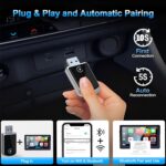 Carplay Wireless Adapter & Wireless Carplay Adapter for Android, 2 in 1 Wireless Carplay Adapter USB A to C,Plug & Play Wireless Carplay Adapter for iPhone iOS 10+&Android11+ for Cars from 2014 - Image 3