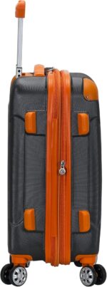 Rockland London Hardside Expandable Luggage with Spinner Wheels, Grey, Carry-On 20-Inch - Image 3