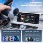 Magnetic Car Phone Holder-Compatible with BMW X1 X2 2016-2019 Accessories 6.5-inch Screen Fixed Clip,360°Rotation Magnetic Phones Stand Compatible with MagSafe - Image 6