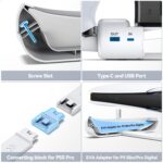 Tokluck PS5 Slim/Pro Horizontal Cooling Stand for Disc & Digital, Dual Controller Charger with 3-Level Cooling Fan, PS5 Stand for Pro & Slim Console (NOT Fit 2020 Regular Version) - Image 8