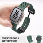 Compatible with Garmin Forerunner 570 bands, 20mm, 22mm Breathable Silicone Replacemet Band Straps Compatible with Garmin Forerunner 570 42mm, 47mm, Forerunner 55, 165, 245, 255, 265, 645 - Image 5