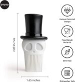 OTOTO Skully Basting Brush - Food Basting Brush for Cooking, Halloween Gifts, Gothic Kitchen Brush, Spooky Gifts, Skull Kitchen Accessories - Image 3