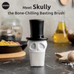 OTOTO Skully Basting Brush - Food Basting Brush for Cooking, Halloween Gifts, Gothic Kitchen Brush, Spooky Gifts, Skull Kitchen Accessories - Image 4