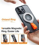 TORRAS 2024 Upgrade Magnetic Phone Grip Holder Kickstand, Fit for PopSockets MagSafe Ring Removable, for iPhone 16,15,14, 13, 12 11 Pro/Max/Plus/Mini,Samsung Galaxy, Google (Rose Gold), Ostand Ring - Image 3