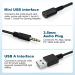 Replacement Arctis Adapter 3.5mm Audio Cable Compatible with SteelSeries Arctis 3 Arctis 5 Arctis 7 Arctis Pro Gaming Headsets 4.9FT/1.5m - Image 6