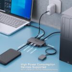 USB 3.0 Switch, USB Switcher 2 Computers Share 3*USB 3.0 and 1*USB C with Remote Control for PC Mouse Keyboard Printer Scanner, USB KVM Switch Selector Compatible with Windows, Mac, Linux - Image 3