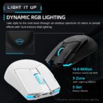Machenike Wireless Gaming Mouse,26,000 DPI,PAW3395 Sensor,RGB Backlit,Ergonomic Design,6 Programmable Buttons,Long Battery Life,Ultra-Lightweight,White Gaming Mice Compatible with PC, Mac - Image 7