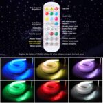Twinkle Fiber Optic Lights,Bluetooth APP/Remote/Music Activate Starlight Headliner Kit with RGBW LED Light Engine,300pcs 9.8ft 0.03in Optic Fiber Cable for Car/Home/Party Star Light Ceiling - Image 5