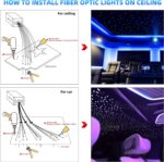 Twinkle Fiber Optic Lights,Bluetooth APP/Remote/Music Activate Starlight Headliner Kit with RGBW LED Light Engine,300pcs 9.8ft 0.03in Optic Fiber Cable for Car/Home/Party Star Light Ceiling - Image 7