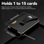 Minimalist Card Wallet for Men Slim: Rfid Metal Wallet with Money Clip Credit Card Holder - Gift for Man Husband at Anniversay Brithday - Image 3