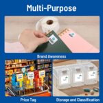 L LIKED 7500 Count Square Label 1" x 1" for QR Codes, Multipurpose Labels, Compatible with Zebra & DYMO 4XL 30332 (10 Rolls) - Image 4