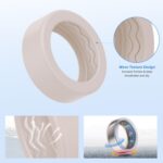 12 Pack Cover Compatible with Oura Ring 4/Gen3/Samsung Galaxy Ring/UltraHuman/RingConn Gen 2 Air/2/1, Silicone Anti-Slip Wave Texture Anti-Scratch Protector Case for Working Out Gym - Image 4