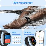 ENOMIR Smart Watch for Women iPhone & Android,1.99" AMOLED Screen 3ATM Waterproof Fitness Watch with Answer/Make Call AI Voice,24H-Heart Rate/SpO2/BP Monitor,120+ Sports Modes (Black) - Image 8