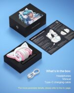 YOWU Cat Ear Headphones CE, Wired/Wireless Pink Gaming Headsets with Seamless Live Sound Experience for PC/PE/Switch/PS4/PS5, Built-in Mic & Customizable RGB Light Effect for Anime Lovers - Image 8