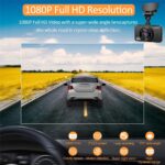 Dash Cam for Cars Front and Rear 1080P Full HD In Car Camera Dual Lens Dashcam Wide Angle Sony Sensor with Loop Recording and G-sensor - Image 3