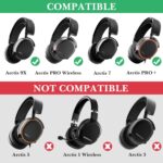 Ear Pads for SteelSeries Arctis 7, Arctis 9X, Arctis PRO Headphones, Replacement Ear Cushions, Ear Covers, Headset Earpads (Flex Fabric/Black) - Image 6