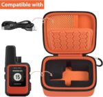 Satellite Communicator Case Compatible with Garmin InReach Mini 2/010-01879-00 InReach Mini for Camping & Hiking (Orange+Black Zipper) - Image 3