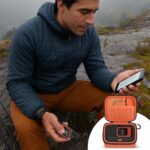 Satellite Communicator Case Compatible with Garmin InReach Mini 2/010-01879-00 InReach Mini for Camping & Hiking (Orange+Black Zipper) - Image 9