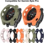 6 Pack Case Compatible for Garmin Epix Pro, Scratch-Resistance TPU Military Protection Rugged Cover Bumper (Garmin Epix Pro 47mm) - Image 3