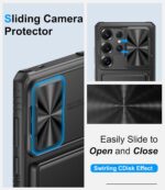 for Samsung Galaxy S25 Ultra Case Wallet, Card Holder (4-5 Cards), RFID Block, Slide Camera Cover, Military Grade Shockproof, Rugged Heavy Duty Men Women Phone Case for Samsung S25 Ultra, Black - Image 5