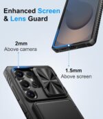 for Samsung Galaxy S25 Ultra Case Wallet, Card Holder (4-5 Cards), RFID Block, Slide Camera Cover, Military Grade Shockproof, Rugged Heavy Duty Men Women Phone Case for Samsung S25 Ultra, Black - Image 7