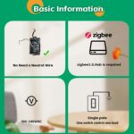 Zigbee Smart Switch no Neutral Required | 1 Channel Rocker Paddle Smart Light Switch Compatible with Alexa, SmartThings and Work with Google Home, Smart Home Devices, 1-Pack - Image 4