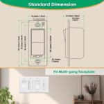 Zigbee Smart Switch no Neutral Required | 1 Channel Rocker Paddle Smart Light Switch Compatible with Alexa, SmartThings and Work with Google Home, Smart Home Devices, 1-Pack - Image 5