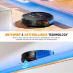 Robot Vacuum and Mop Combo, Vacuuming & Mopping 2 in 1 Robot 3200Pa Max Suction,with Schedule, App/Bluetooth/Voice, Self-Charging Robot Vacuum Cleaner, Slim, Ideal for Pet Hair, Hard Floor, Carpet - Image 7