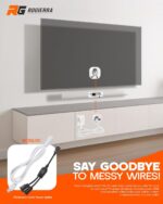 in-Wall Cable Management Kit - for TV & Soundbar - Cord Concealer & Power Kit with Circle Saw Drilling Attachment & Drywall Hand Saw, Hides All Cables & Powers Devices - Image 3