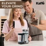 Kaffe Electric Burr Coffee Grinder (5.5oz) w/Adjustable Precise Coarseness Settings - Flat Burr - [Improved Motor] - Precision Coffee Bean Grinder for Home Use - Stainless Steel - Image 8
