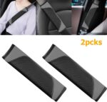 2PCS Car Seat Belt Cover, Carbon Fiber Seatbelt Shoulder Protection, Soft Car Seat Belt Strap Cushion Protect Your Neck and Shoulder, Car Accessories Seat Belt Pad for Car Truck (Black/Gray) - Image 4