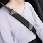 2PCS Car Seat Belt Cover, Carbon Fiber Seatbelt Shoulder Protection, Soft Car Seat Belt Strap Cushion Protect Your Neck and Shoulder, Car Accessories Seat Belt Pad for Car Truck (Black/Gray) - Image 5
