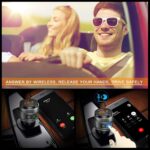 Bluetooth 5.3 FM Transmitter for Car, 3.0 Wireless Bluetooth FM Radio Adapter Music Player FM Transmitter/Car Kit with Hands-Free Calling and 2 USB Ports Charger Support USB Drive - Image 4