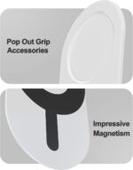 metisinno Magnetic Base Plus Compatible with PopSocket Phone Grips, Magnetic Phone Accessories for MagSafe, Ring Adapters for MagSafe Included, White - Image 5