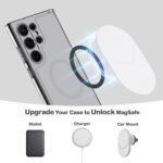 metisinno Magnetic Base Plus Compatible with PopSocket Phone Grips, Magnetic Phone Accessories for MagSafe, Ring Adapters for MagSafe Included, White - Image 6