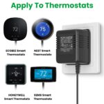 24Volt 500mA UL Certified Doorbell Transformer, C Wire Adapter Thermostat, Competible with All Versions of Ring Doorbell and Thermostat for Nest Ecobee(16.4FT Charging Cable-UL Certified) - Image 4