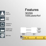 BETCKEY - Barbell Style Jewelry/Price Tag Labels Replace for DYMO 30299 (3/8" x 3/4") - Compatible with DYMO Labelwriter 450, 4XL & Zebra Desktop Printers [6 Rolls/9000 Labels] - Image 3
