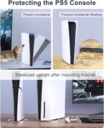 PS5 Slim Stand, PS5 Pro Vertical Stands Compatible with Slim& PS5-Console, Vertical Console PS5-Stand, Space Saving Console Stand, PlayStation 5Slim Base Accessories - Image 5