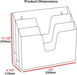 Acrimet Horizontal Triple File Folder Holder Organizer (Purple Color) - Image 4