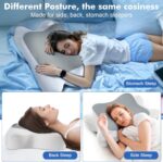 Cervical Neck Pillow Pain Relief - Ergonomic Neck Support Pillows for Sleeping, Odorless Ergonomic Contour Memory Foam Pillow - Orthopedic Bed Pillow for Side Back Stomach Sleeper - Image 3