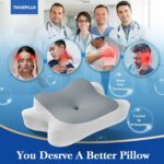 Cervical Neck Pillow Pain Relief - Ergonomic Neck Support Pillows for Sleeping, Odorless Ergonomic Contour Memory Foam Pillow - Orthopedic Bed Pillow for Side Back Stomach Sleeper - Image 4