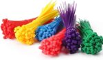 ELECALL 480pcs 4 Inch Small Nylon Colored Zip Ties - 250 Lbs Tensile Strength, Multicolor (6 Colors-Yellow, Blue, Red, Green, Pink, Purple) for Chicken Leg ID & Wreath Crafting​ & Deco Mesh - Image 3
