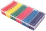 ELECALL 480pcs 4 Inch Small Nylon Colored Zip Ties - 250 Lbs Tensile Strength, Multicolor (6 Colors-Yellow, Blue, Red, Green, Pink, Purple) for Chicken Leg ID & Wreath Crafting​ & Deco Mesh - Image 4