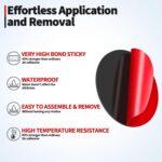 5 PCS Double Sided Adhesive Pads for Dash Cam, 2.2" Round Adhesive Sticky Pads Replacement, Heat Resistant Double Sided Sticker Tape, for Dash Camera, Car Dashboard Windshield GPS Holder - Image 4